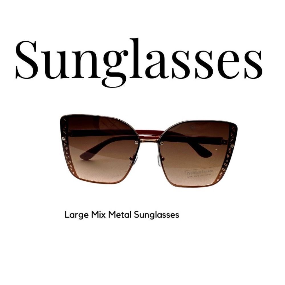 New Fashion Sunglasses Large Frames, Light Weight, Mixed Metal